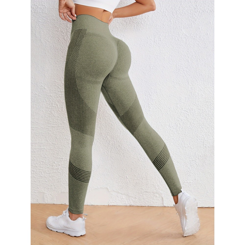 High Stretch Comfortable Quick Drying Sports Leggings, High Waist Seamless Yoga Pants, Women's Activewear High Stretch Comfortable Quick Drying Sports Leggings, High Waist Seamless Yoga Pants, Women's Activewear