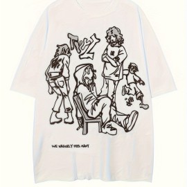 Cartoon Print Crew Neck T-shirt, Casual Short Sleeve Top, Women's Clothing Cartoon Print Crew Neck T-shirt, Casual Short Sleeve Top, Women's Clothing