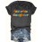 Colorful Letter Print T-shirt, Casual Short Sleeve Crew Neck Top, Women's Clothing