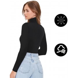 2 Packs Warm Turtleneck T-Shirts, Casual Long Sleeve Top For Spring & Fall, Women's Clothing 2 Packs Warm Turtleneck T-Shirts, Casual Long Sleeve Top For Spring & Fall, Women's Clothing