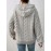 Drawstring Teddy Hoodies, Casual Long Sleeve Solid Sweatshirt, Women's Clothing