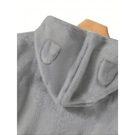 Cute Cat Print Thermal Hoodie, Casual Kangaroo Pocket Long Sleeve Hoodies Sweatshirt, Women's Clothing Cute Cat Print Thermal Hoodie, Casual Kangaroo Pocket Long Sleeve Hoodies Sweatshirt, Women's Clothing