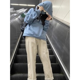 Shark Print Drawstring Hoodie, Casual Long Sleeve Kangaroo Pocket Hoodie Sweatshirt, Women's Clothing Shark Print Drawstring Hoodie, Casual Long Sleeve Kangaroo Pocket Hoodie Sweatshirt, Women's Clothing