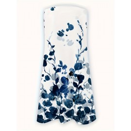 Summer Sleeveless Dress, Random Print Casual Dress, Women's Clothing Summer Sleeveless Dress, Random Print Casual Dress, Women's Clothing