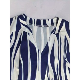 Abstract Ripple Print Dress, Casual V Neck Sleeveless Dress, Women's Clothing Abstract Ripple Print Dress, Casual V Neck Sleeveless Dress, Women's Clothing