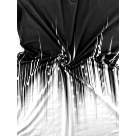 Color Block Notched Neck Dress, Vintage Long Sleeve Mini Dress, Women's Clothing Color Block Notched Neck Dress, Vintage Long Sleeve Mini Dress, Women's Clothing